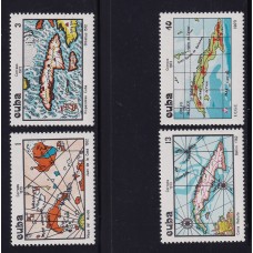 CUBA 1973 SERIE COMPLETA DE ESTAMPILLAS NUEVAS MINT MAPAS BARCOS